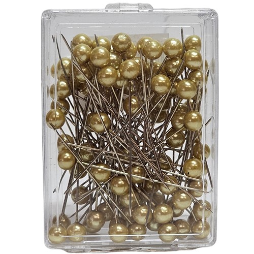 Alfinete com Pérola 8mm - Dourado