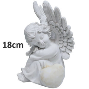 Anjo Sentado em Resina 18cm