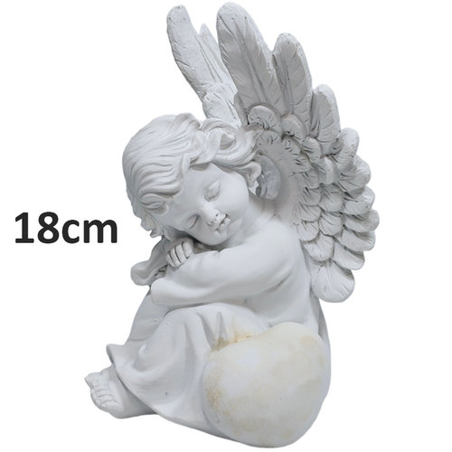 Anjo Sentado em Resina 18cm