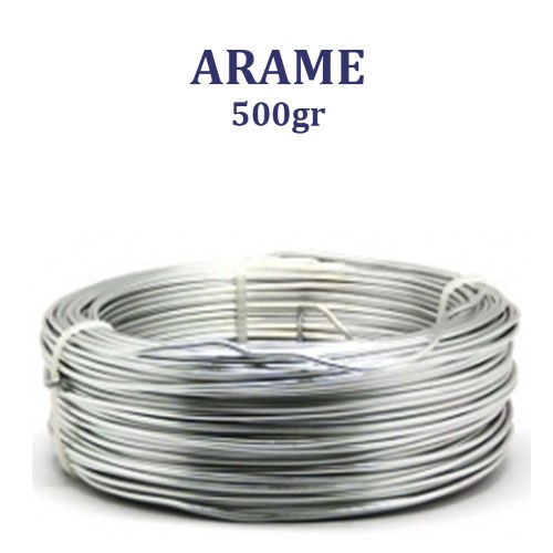 Rolo de Arame de Alumínio 500g - Prateado