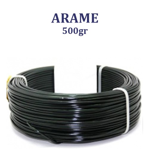 Rolo de Arame de Alumínio 500g - Preto