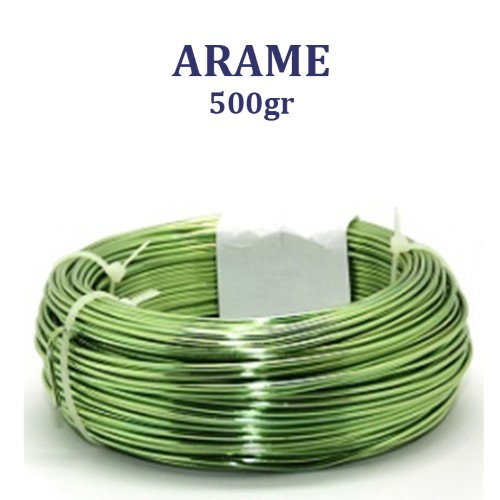 Rolo de Arame de Alumínio 500g - Verde