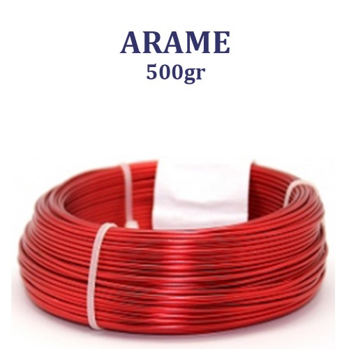 Rolo de Arame de Alumínio 500g - Vermelho