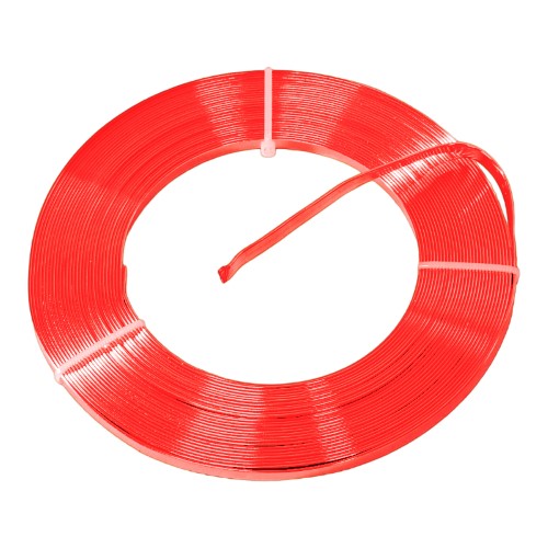 Rolo de Arame de Alumínio Achatado - Vermelho