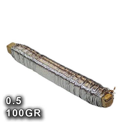 Arame de Alumínio 100g 0,5mm - Prateado