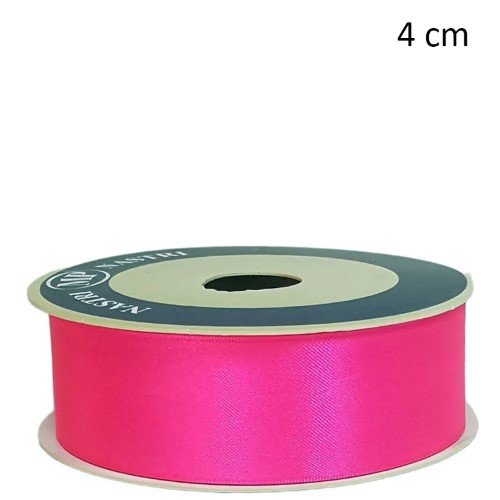 Rolo de Fita de Cetim 40mm x 50m - Fúcsia Néon