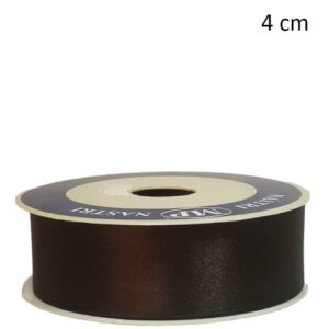 Rolo de Fita de Cetim 40mm x 50m - Chocolate