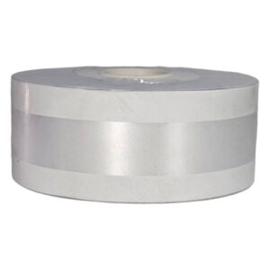 Rolo de Fita para Funeral 50mm x 50m - Branco / Prateado