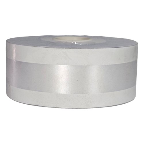 Rolo de Fita para Funeral 50mm x 50m - Branco / Prateado