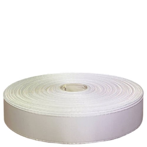 Rolo de Fita de Tecido Tafetá 23mm x 50m - Branco