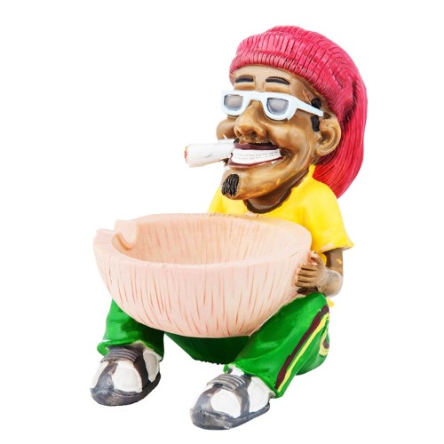 Cinzeiro em Resina 10x12cm - Rasta Sentado