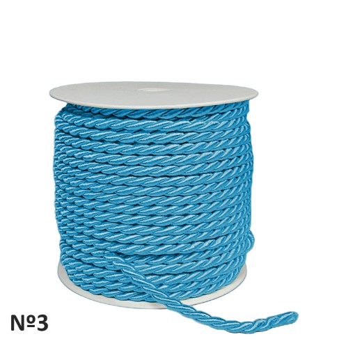 Rolo de Cordão Floral Nº3 25m - Azul Claro