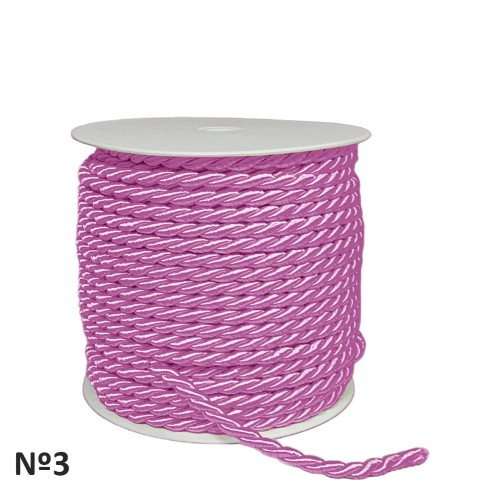Rolo de Cordão Floral Nº3 25m - Rosa Velho