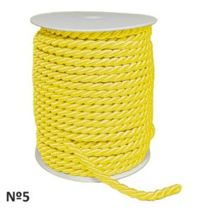 Rolo de Cordão Floral Nº5 25m - Amarelo