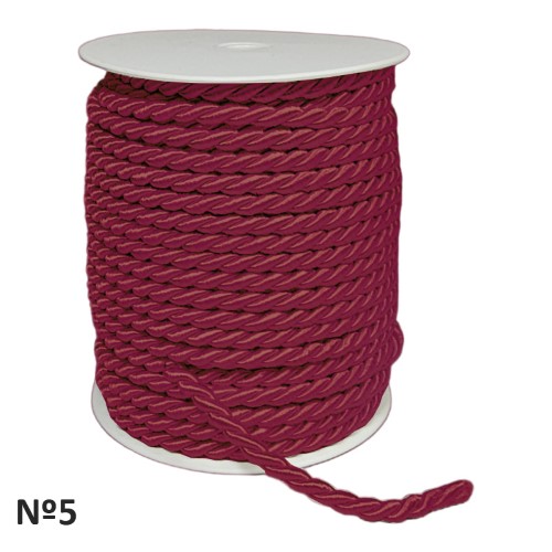 Rolo de Cordão Floral Nº5 25m - Bordeaux