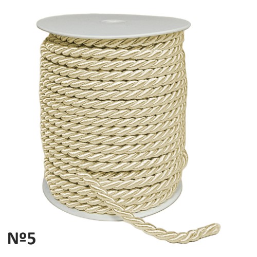 Rolo de Cordão Floral Nº5 25m - Creme