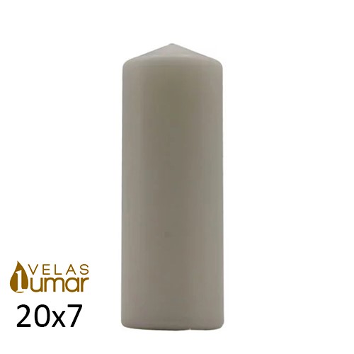 Vela Decorativa 20x7cm - Cinzento