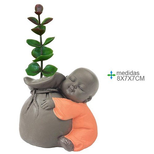 Monge em Resina 8x7x7cm - Pote