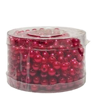 Pérola com Furo 5mm - Vermelho