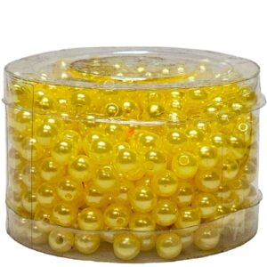 Pérola com Furo 8mm - Amarelo