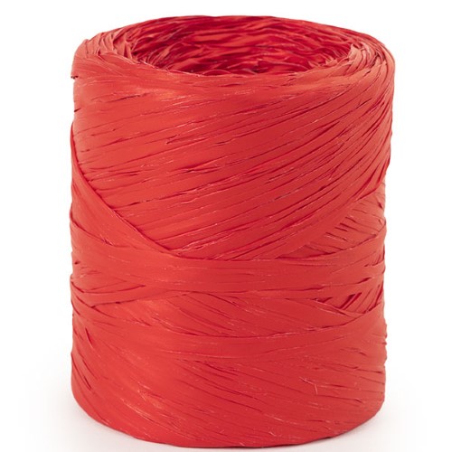Rolo de Fita de Ráfia 15mm x 200m - Vermelho