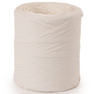 Rolo de Fita de Ráfia 15mm x 200m - Branco