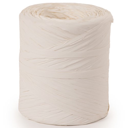 Rolo de Fita de Ráfia 15mm x 200m - Branco