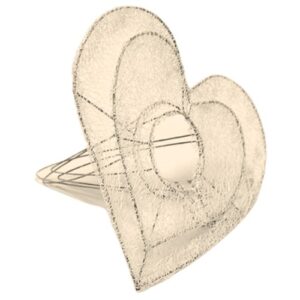 Estrutura em Arame Coração em Sisal - Pack 2, Natural