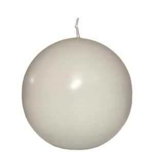 Vela Bola 10cm - Cinzento Claro
