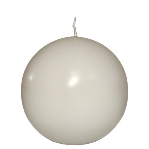 Vela Bola 10cm - Cinzento Claro