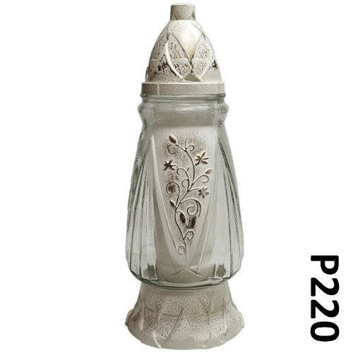 Candeeiro de Vidro com Tampa - Recarga P220
