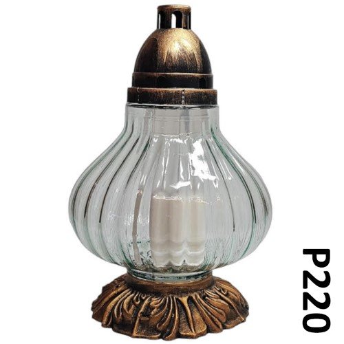 Candeeiro de Vidro com Tampa - Recarga P220