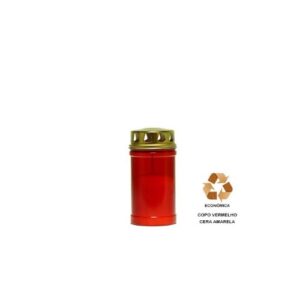Círio Vela 30LL - Vermelho, Cera Amarela