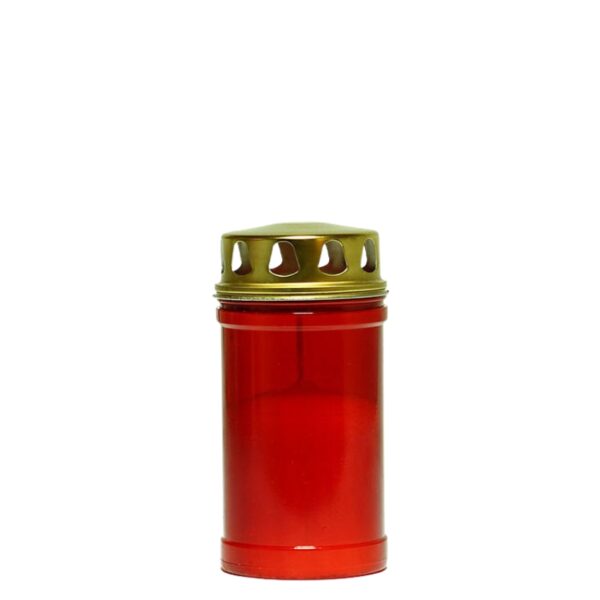 Círio Vela 30LL - Vermelho, Cera Branca