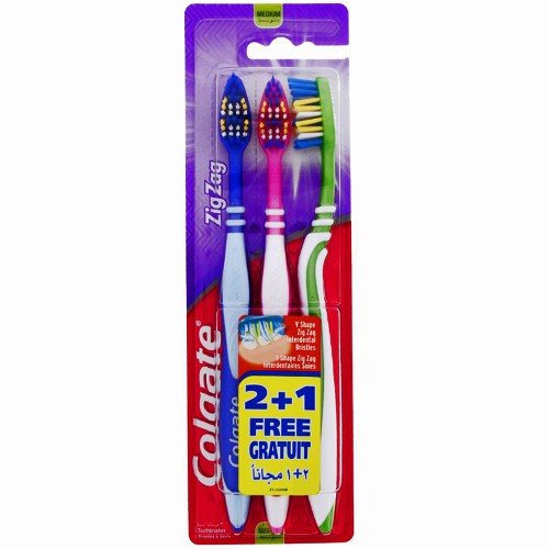 Escova de Dentes Colgate - Zig Zag, Pack 3