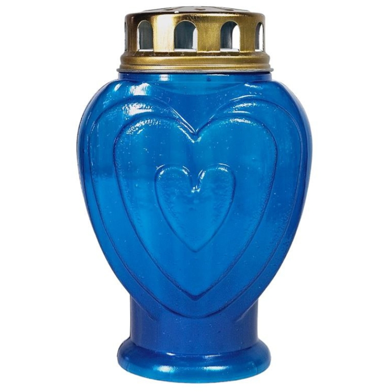 Círio Vela Coração - Azul