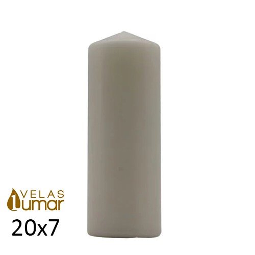Vela Decorativa 20x7cm - Cinzento