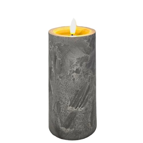 Vela Elétrica LED 15x7,5cm sem Pilhas - Cinzento