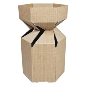 Embalagem Hexagonal em Cartão para Flores 20x13cm - Natural