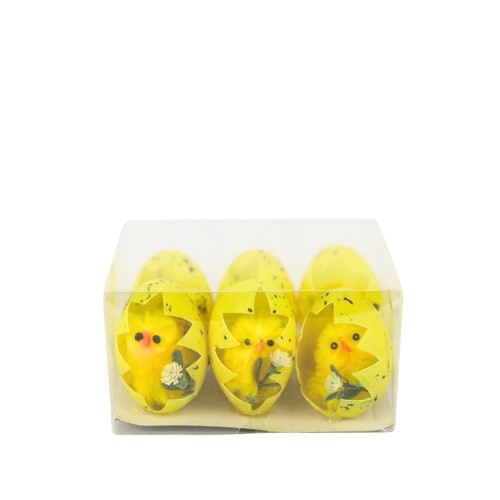 Ovos Decorativos com Pintainhos - Pack 6