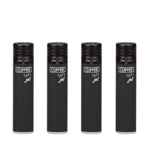 Isqueiro Clipper Jet Recarregável - Soft Black