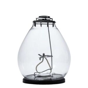 Candeeiro de Vidro Jota para Cera Líquida - Branco