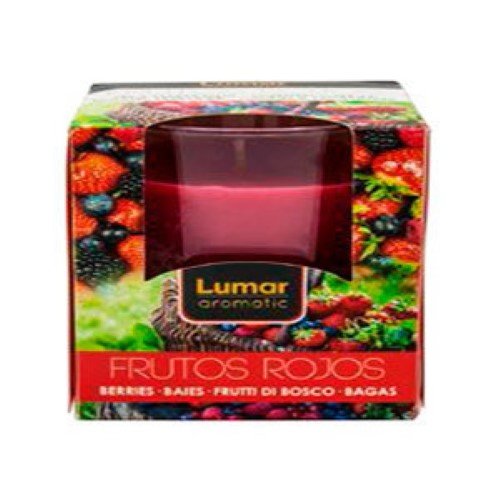 Vela Perfumada em Copo de Vidro - Frutos Vermelhos