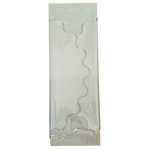 Rondela Naperon em Celofane Diam. 50cm - Pack 50, Branco / Prateado