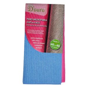 Pano de Microfibra Dupla Face 40x40cm - Pack 2