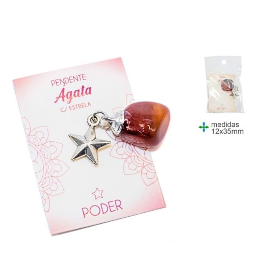 Pendente com Pedra Ágata e Estrela - Poder