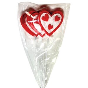 Pick Decorativo Coração em Feltro para Arranjos - Pack 6