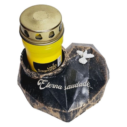 Coração Porta-Velas 30LL / 7Dias em Marfinite - Dourado