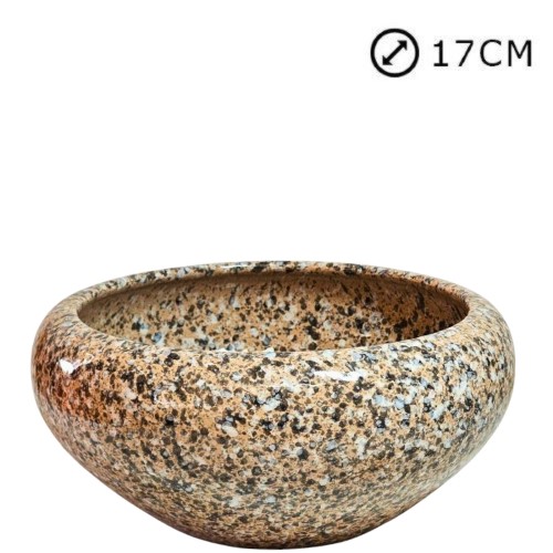 Taça Bola Nº1 em Cerâmica para Cemitério para Esponja 17cm - Bronze