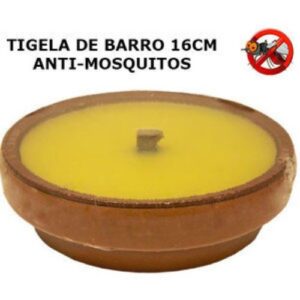 Tigela de Barro com Cera 16cm - Citronela
